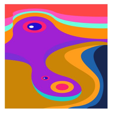 Kaynak için vektör renkli geometrik ve eğri arkaplan deseni