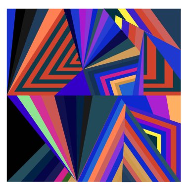 Kaynak için vektör renkli geometrik ve eğri arkaplan deseni