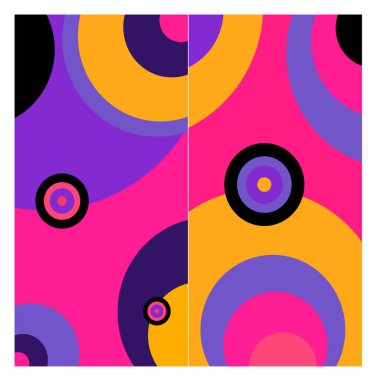 Kaynak için vektör renkli geometrik ve eğri arkaplan deseni