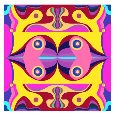 Kaynak için vektör renkli geometrik ve eğri arkaplan deseni