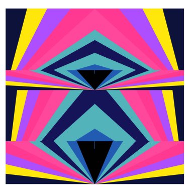 Kaynak için vektör renkli geometrik ve eğri arkaplan deseni