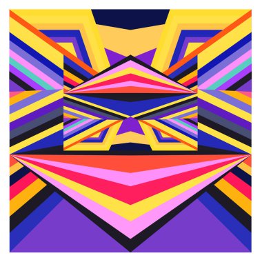 Kaynak için vektör renkli geometrik ve eğri arkaplan deseni