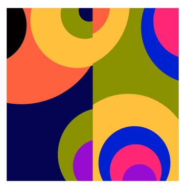 Kaynak için vektör renkli geometrik ve eğri arkaplan deseni