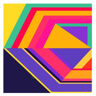 Kaynak için vektör renkli geometrik ve eğri arkaplan deseni