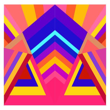 Kaynak için vektör renkli geometrik ve eğri arkaplan deseni