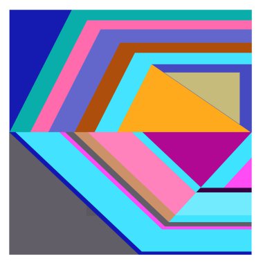 Kaynak için vektör renkli geometrik ve eğri arkaplan deseni