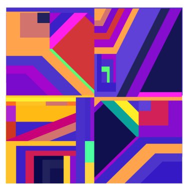 Kaynak için vektör renkli geometrik ve eğri arkaplan deseni