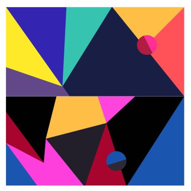 Kaynak için vektör renkli geometrik ve eğri arkaplan deseni