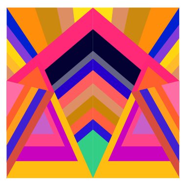 Kaynak için vektör renkli geometrik ve eğri arkaplan deseni