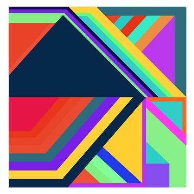 Kaynak için vektör renkli geometrik ve eğri arkaplan deseni