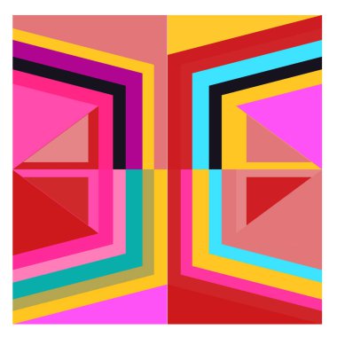 Kaynak için vektör renkli geometrik ve eğri arkaplan deseni