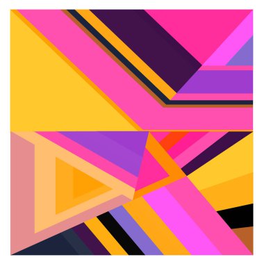 Kaynak için vektör renkli geometrik ve eğri arkaplan deseni