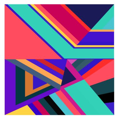 Kaynak için vektör renkli geometrik ve eğri arkaplan deseni