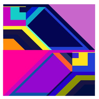 Kaynak için vektör renkli geometrik ve eğri arkaplan deseni