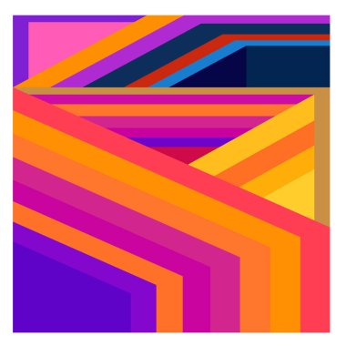 Kaynak için vektör renkli geometrik ve eğri arkaplan deseni