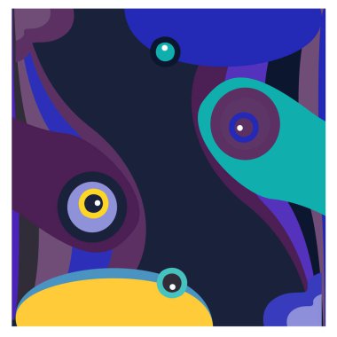 Kaynak için vektör renkli geometrik ve eğri arkaplan deseni