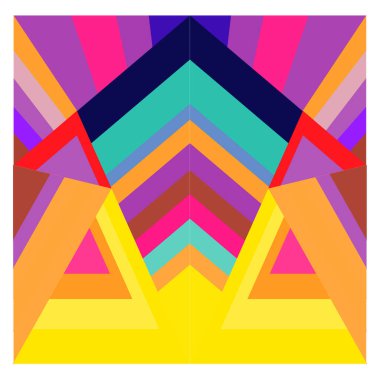 Kaynak için vektör renkli geometrik ve eğri arkaplan deseni