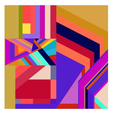 Kaynak için vektör renkli geometrik ve eğri arkaplan deseni