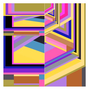 Kaynak için vektör renkli geometrik ve eğri arkaplan deseni