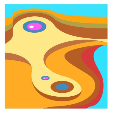 Kaynak için vektör renkli geometrik ve eğri arkaplan deseni