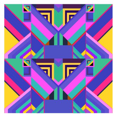 Kaynak için vektör renkli geometrik ve eğri arkaplan deseni