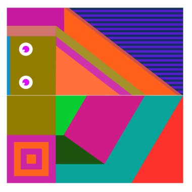 Kaynak için vektör renkli geometrik ve eğri arkaplan deseni