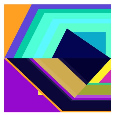 Kaynak için vektör renkli geometrik ve eğri arkaplan deseni