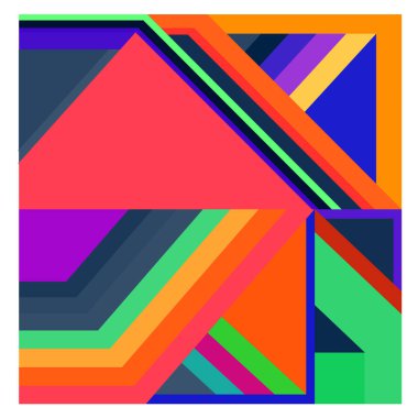 Kaynak için vektör renkli geometrik ve eğri arkaplan deseni