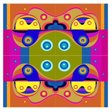 Kaynak için vektör renkli geometrik ve eğri arkaplan deseni