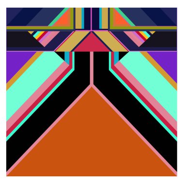 Kaynak için vektör renkli geometrik ve eğri arkaplan deseni