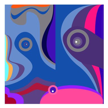 Kaynak için vektör renkli geometrik ve eğri arkaplan deseni