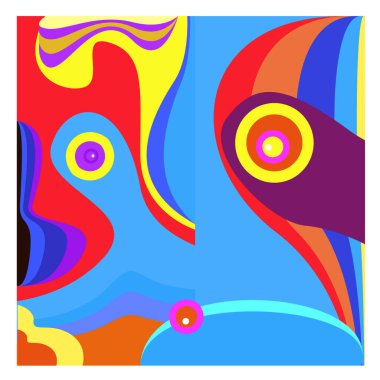 Kaynak için vektör renkli geometrik ve eğri arkaplan deseni