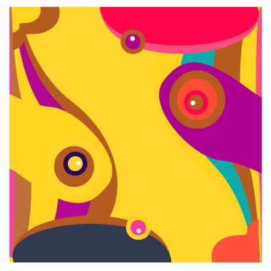 Kaynak için vektör renkli geometrik ve eğri arkaplan deseni