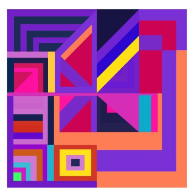 Kaynak için vektör renkli geometrik ve eğri arkaplan deseni