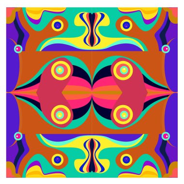 Kaynak için vektör renkli geometrik ve eğri arkaplan deseni