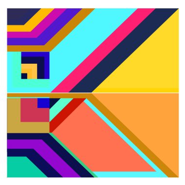 Kaynak için vektör renkli geometrik ve eğri arkaplan deseni