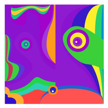 Kaynak için vektör renkli geometrik ve eğri arkaplan deseni