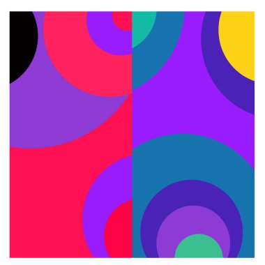 Kaynak için vektör renkli geometrik ve eğri arkaplan deseni