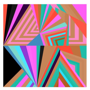 Kaynak için vektör renkli geometrik ve eğri arkaplan deseni