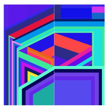 Kaynak için vektör renkli geometrik ve eğri arkaplan deseni