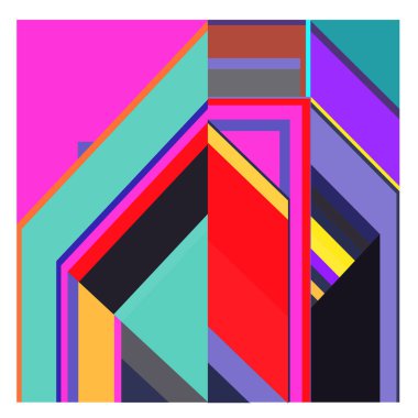 Kaynak için vektör renkli geometrik ve eğri arkaplan deseni