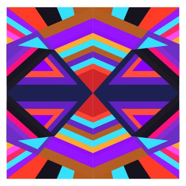 Kaynak için vektör renkli geometrik ve eğri arkaplan deseni