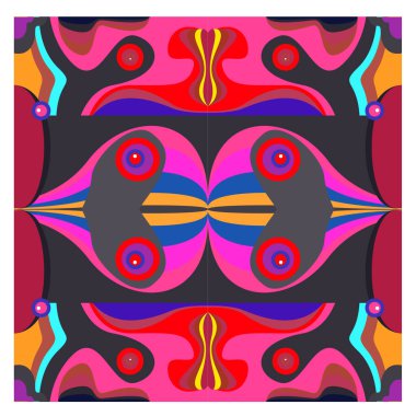 Kaynak için vektör renkli geometrik ve eğri arkaplan deseni