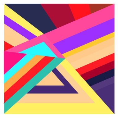 Kaynak için vektör renkli geometrik ve eğri arkaplan deseni