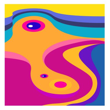 Kaynak için vektör renkli geometrik ve eğri arkaplan deseni