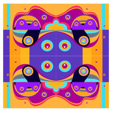 Kaynak için vektör renkli geometrik ve eğri arkaplan deseni