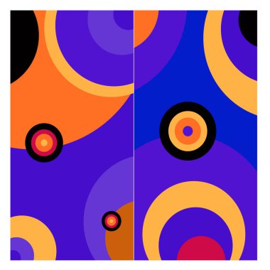 Kaynak için vektör renkli geometrik ve eğri arkaplan deseni