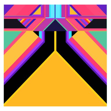 Kaynak için vektör renkli geometrik ve eğri arkaplan deseni