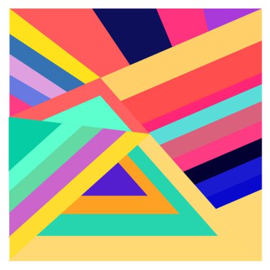 Kaynak için vektör renkli geometrik ve eğri arkaplan deseni