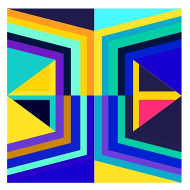 Kaynak için vektör renkli geometrik ve eğri arkaplan deseni